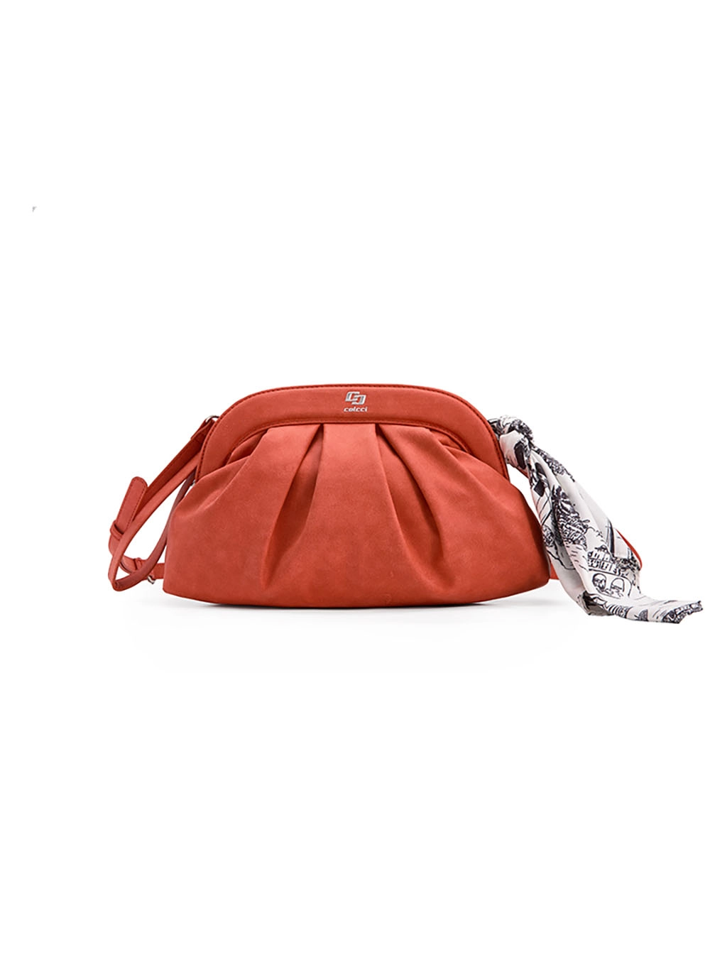 Bolsa Colcci Fem Maxi Clutch Suede Laranja