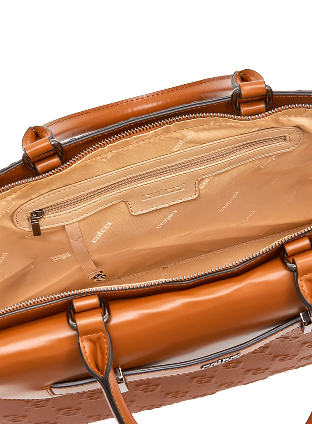 Bolsa Tote Estruturada Monograma Caramelo