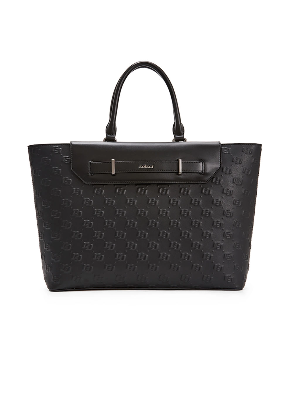 Bolsa Tote Estruturada Monograma Preto