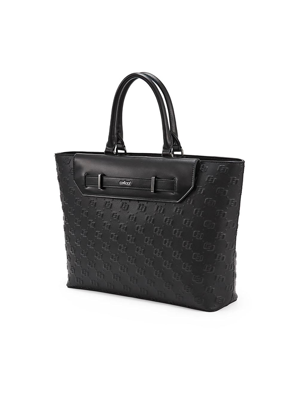 Bolsa Tote Estruturada Monograma Preto