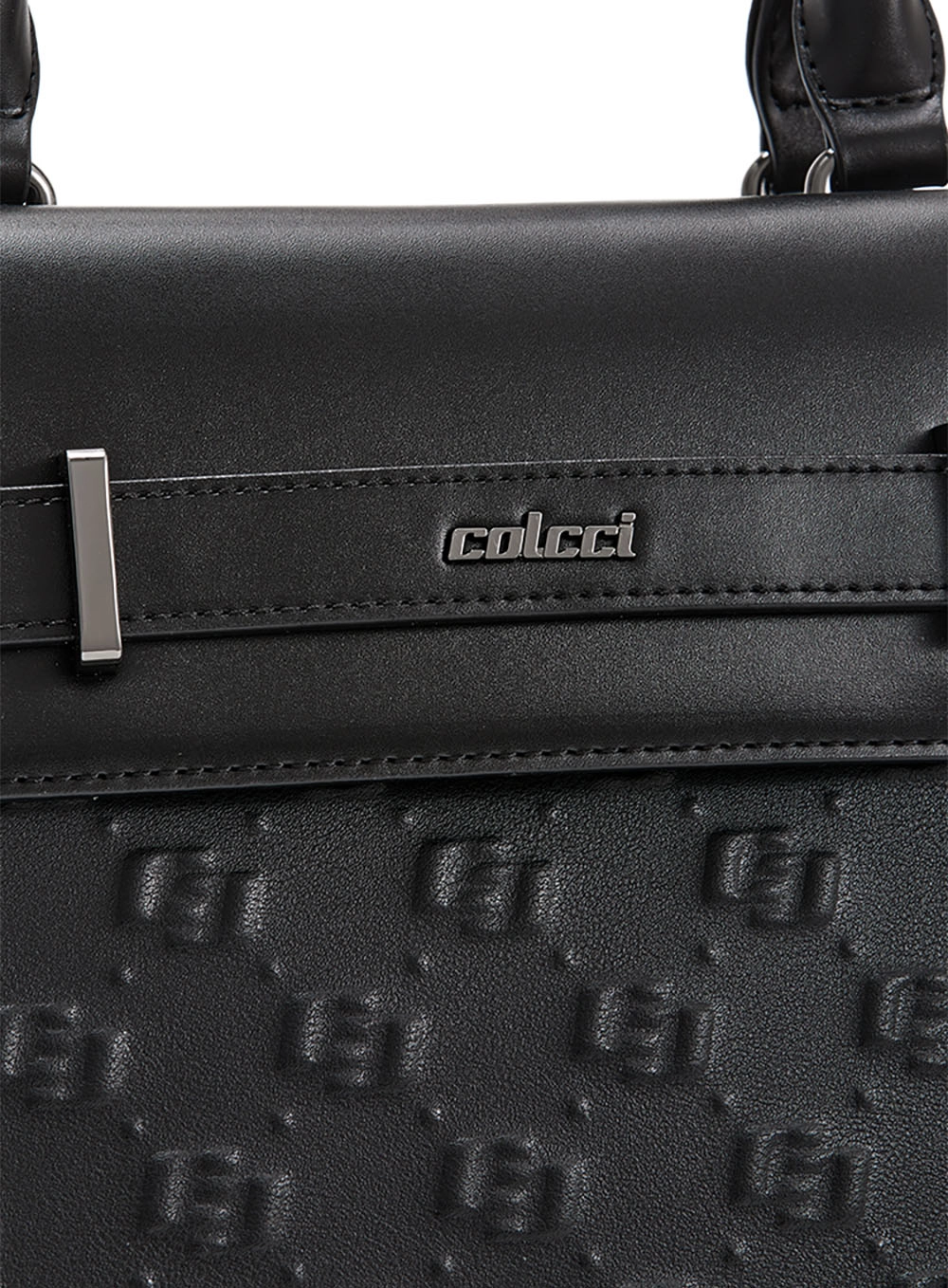 Bolsa Tote Estruturada Monograma Preto