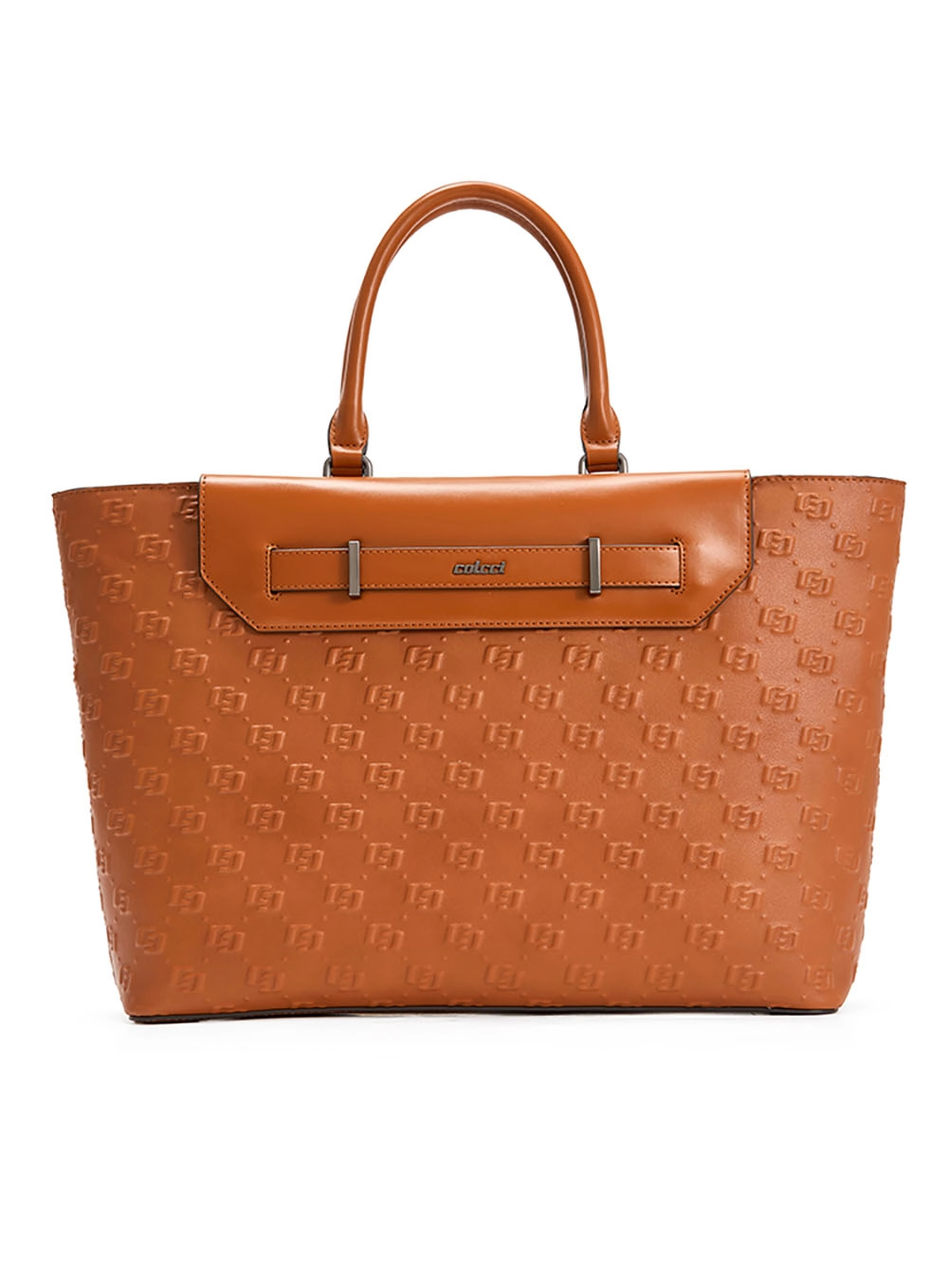 Bolsa Tote Estruturada Monograma Caramelo