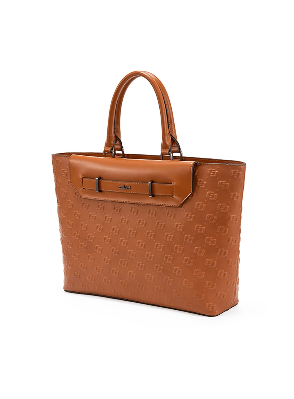 Bolsa Tote Estruturada Monograma Caramelo