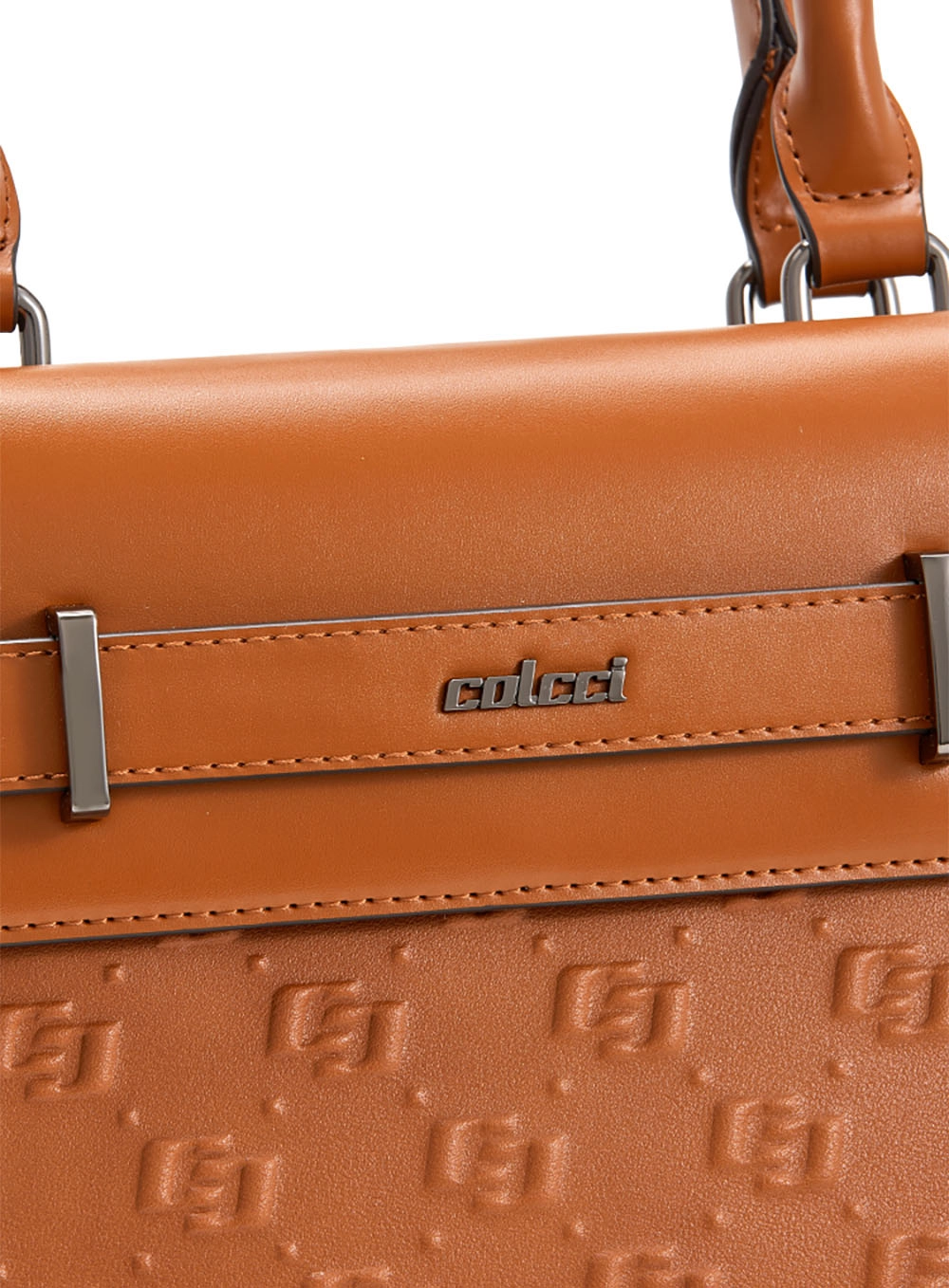 Bolsa Tote Estruturada Monograma Caramelo