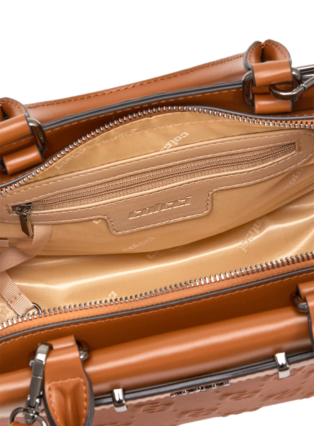 Bolsa Colcci Fem Tote Gravação Caramelo