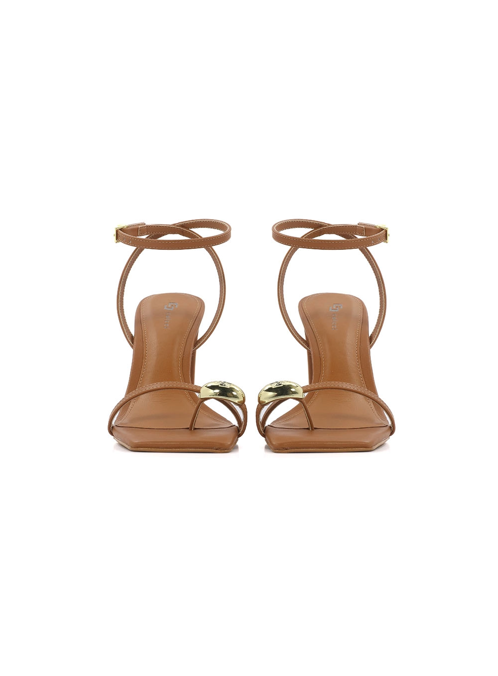 Sandália Colcci Metal Duplo C Marrom Evermore