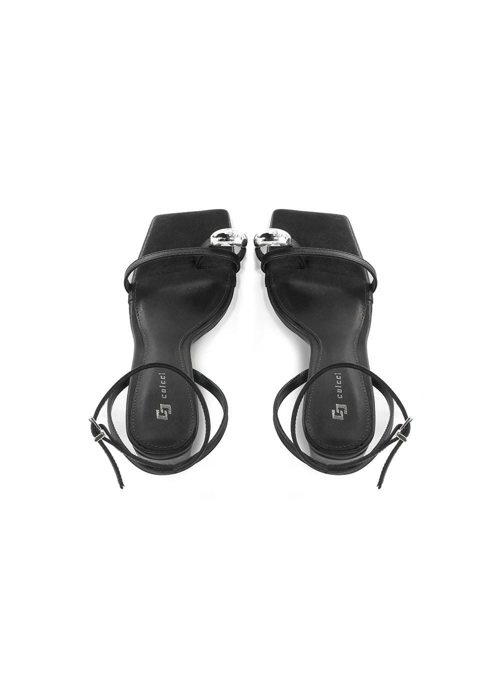 Sandália Colcci Metal Duplo C Preto