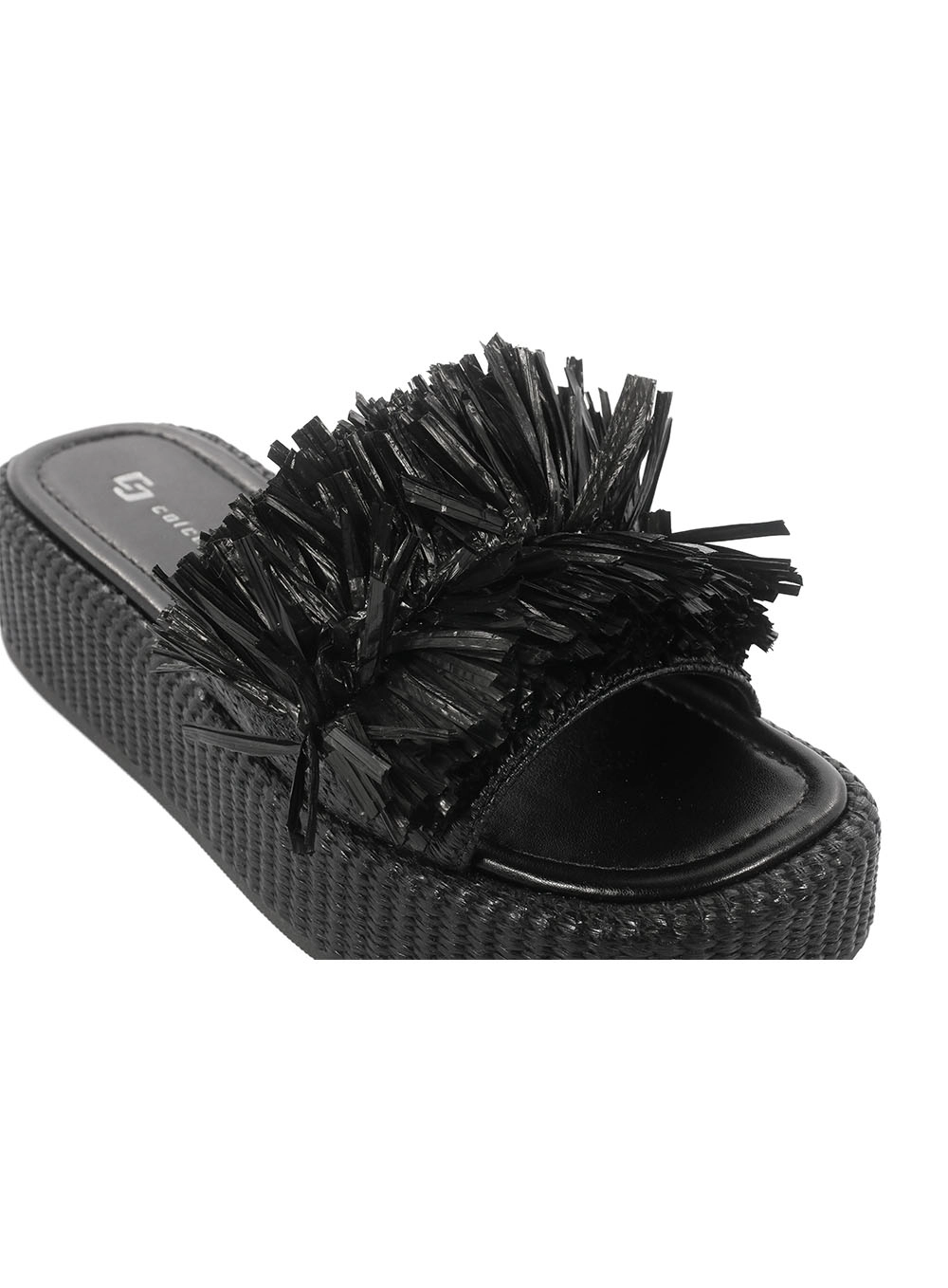 Sandália Plataforma Palha Colcci Preto