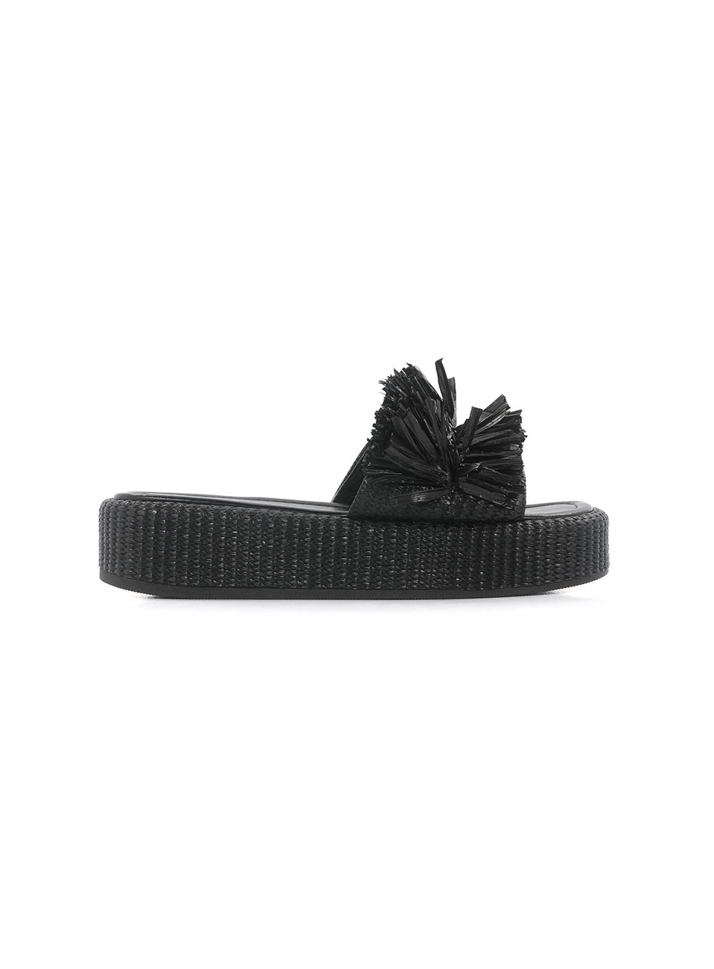 Sandália Plataforma Palha Colcci Preto