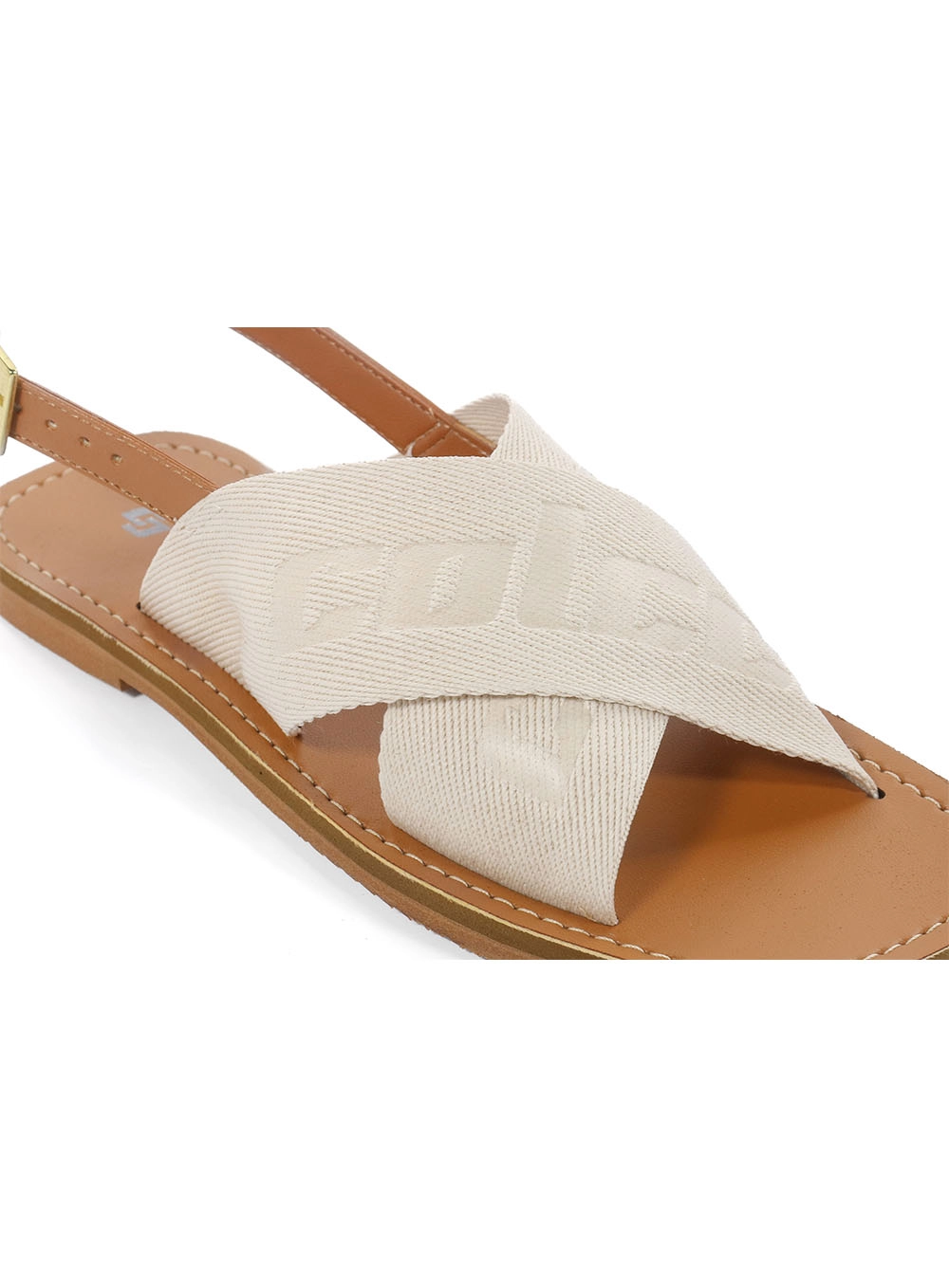 Sandália Fem Colcci Fivela Lateral Bege