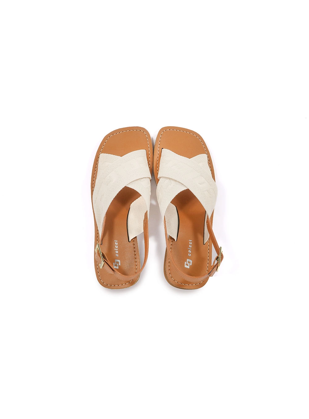 Sandália Fem Colcci Fivela Lateral Bege