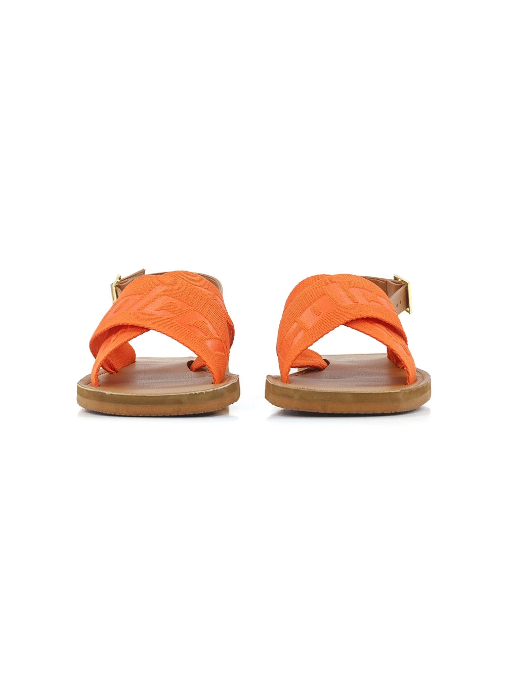 Sandália Fem Colcci Fivela Lateral Laranja
