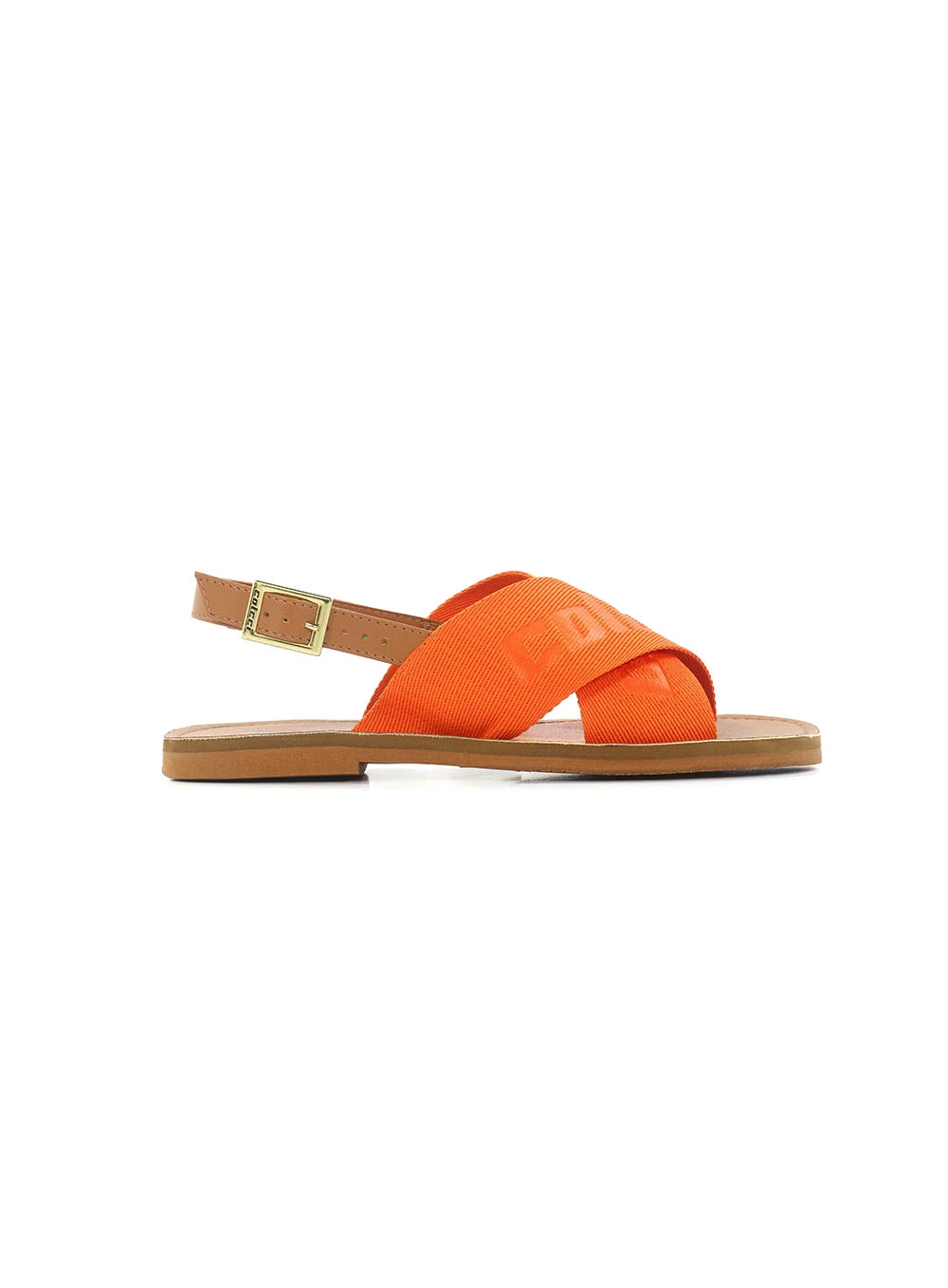 Sandália Fem Colcci Fivela Lateral Laranja