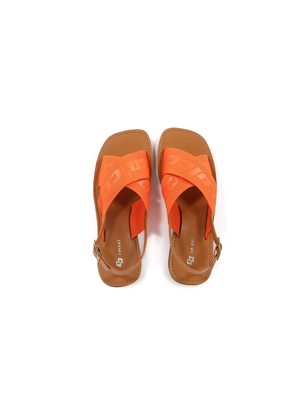 Sandália Fem Colcci Fivela Lateral Laranja