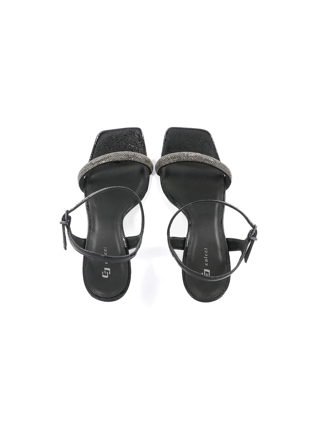 Sandália  Feminina Colcci Strass Básica Preto