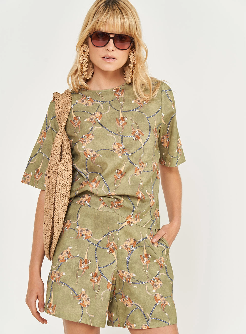 Blusa Loose Estampada Estampados