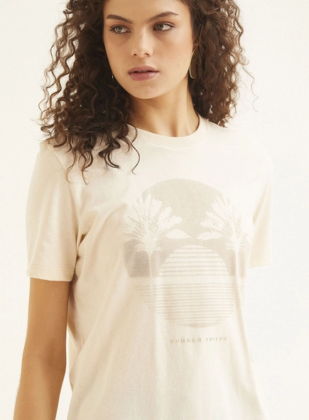 Camiseta Feminina Básica Com Estampa