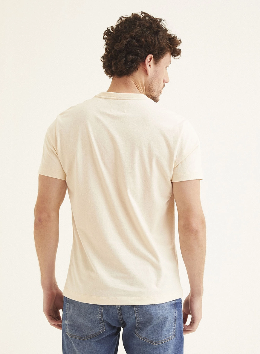 Camiseta Masculina Fit Bege 4
