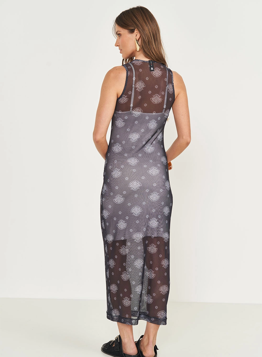 Vestido Midi Tule Estampado Estampados