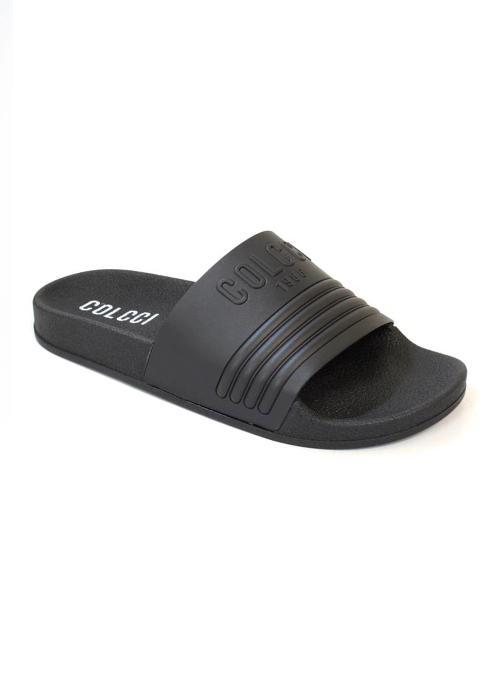 Slide Logomania Texturizada Plastic Preto
