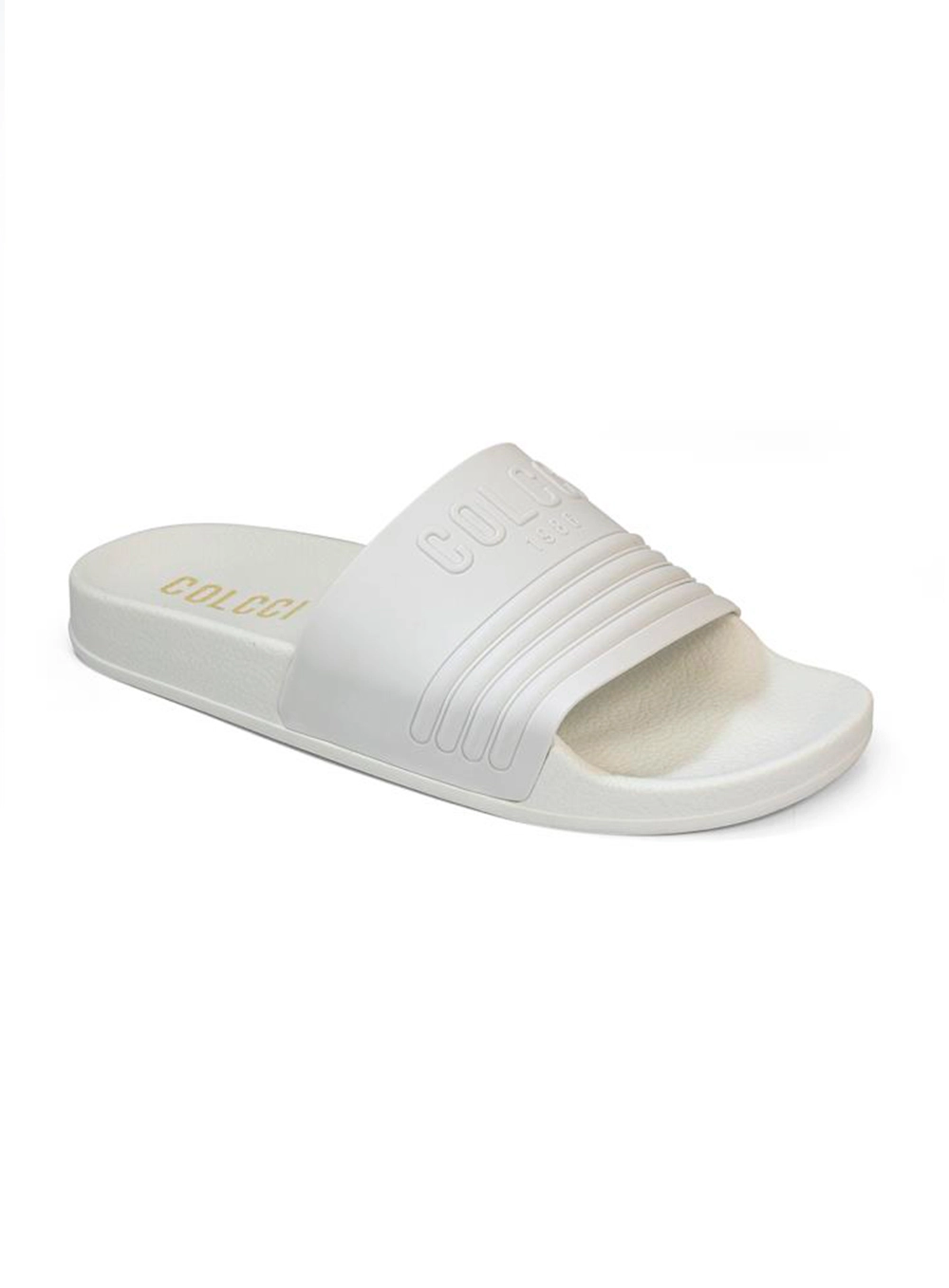 Slide Logomania Texturizada Plastic Branco