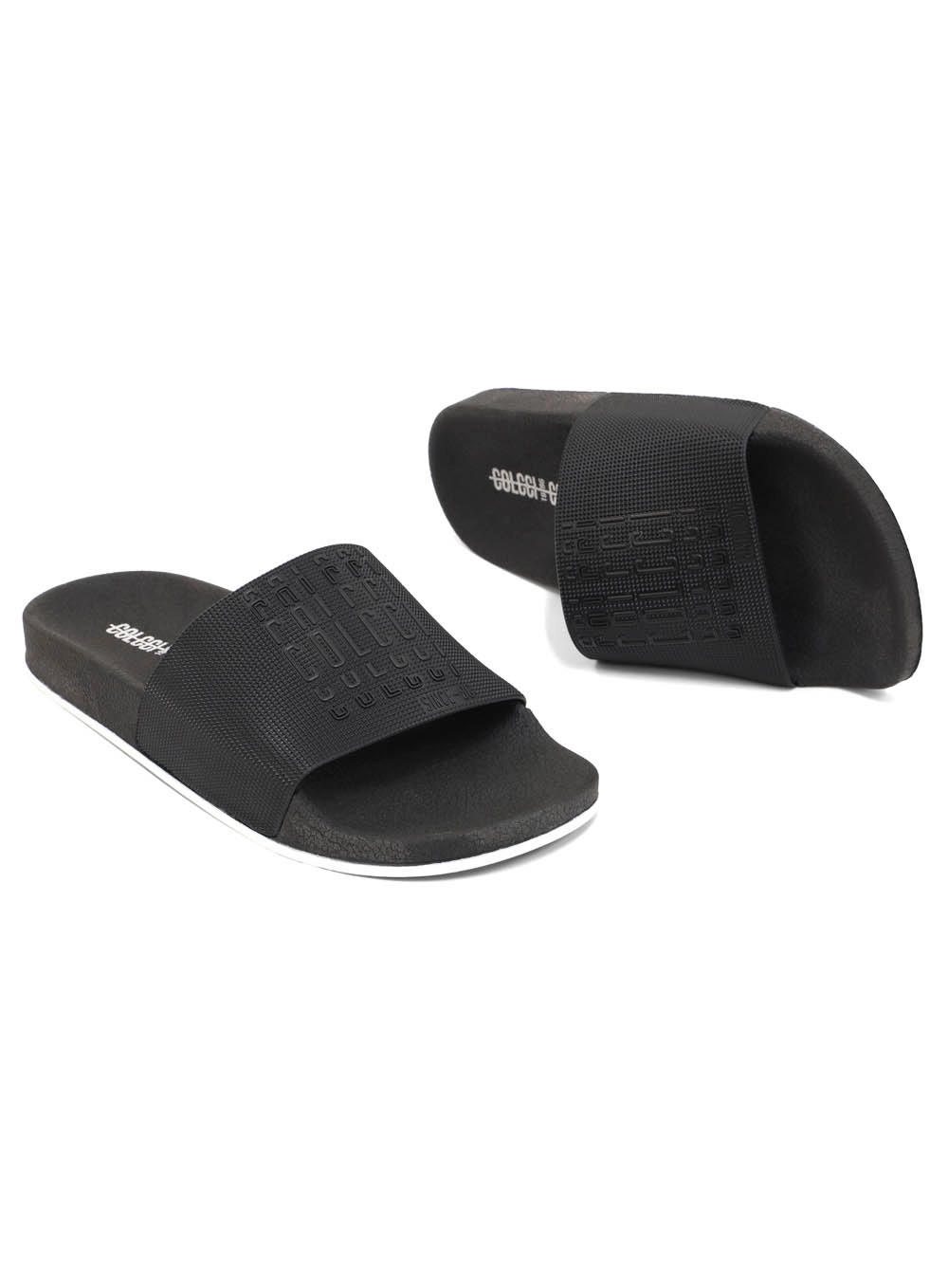 Chinelo Slide Bianca Preto