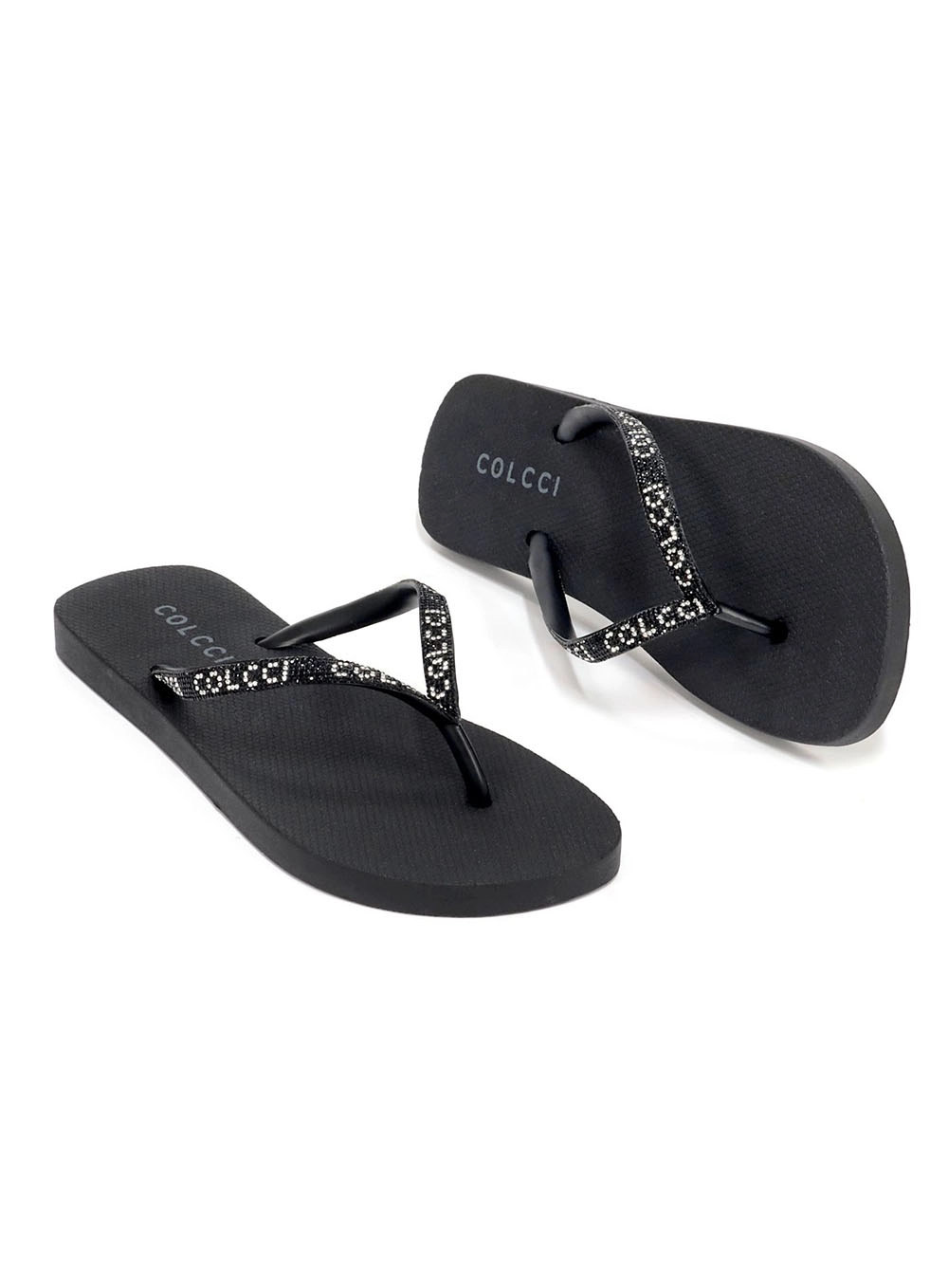 Chinelo Fiji Colcci Shine Letter Preto