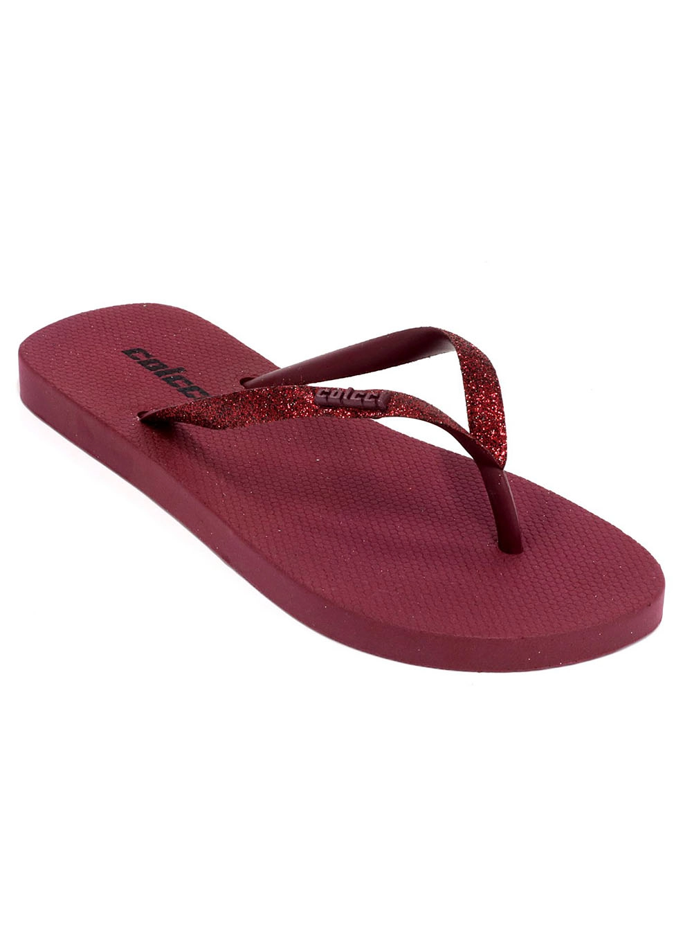 Chinelo Fiji Colcci Glitter Bordô