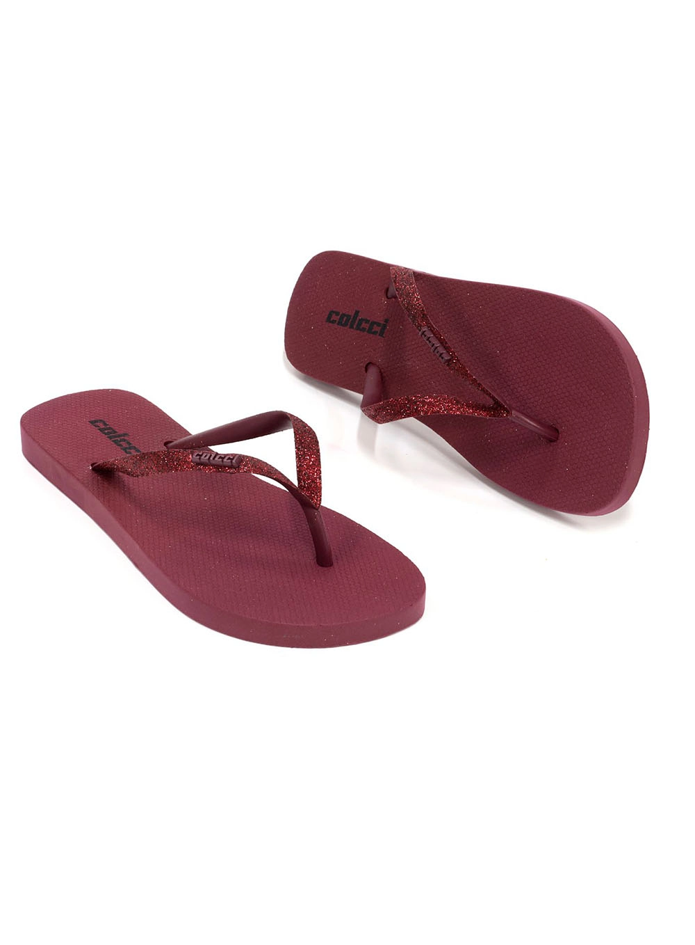 Chinelo Fiji Colcci Glitter Bordô