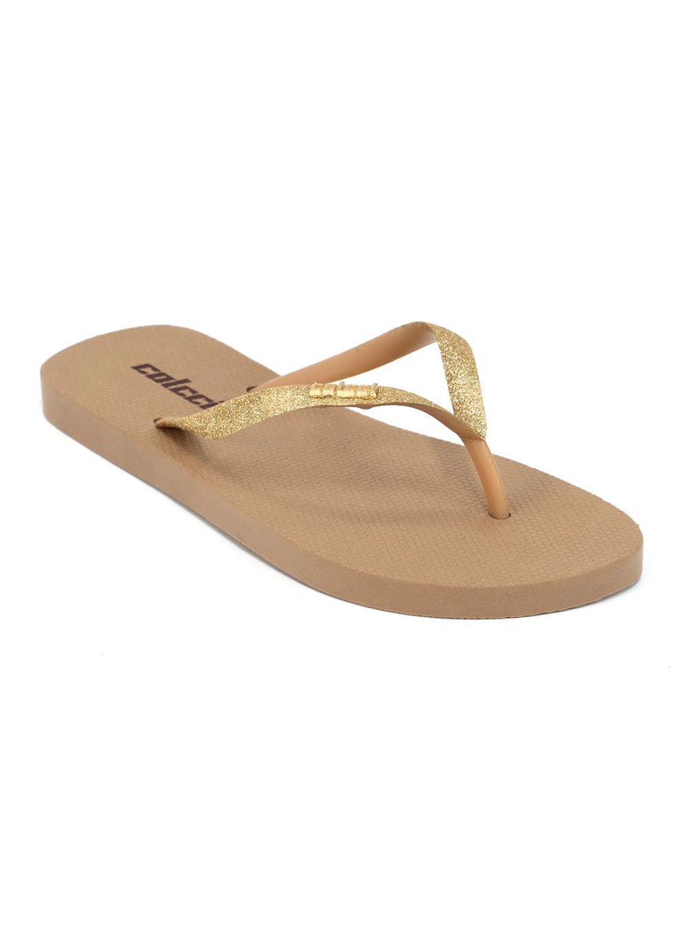 Chinelo Fiji Colcci Glitter Dourado