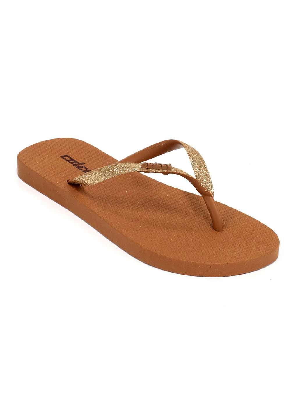 Chinelo Fiji Colcci Glitter Marrom Evermore
