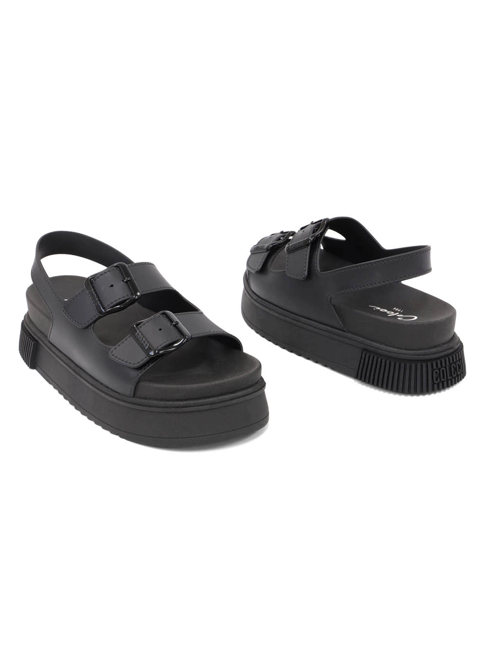 Sandalia Papete Flatform Allegra Preto