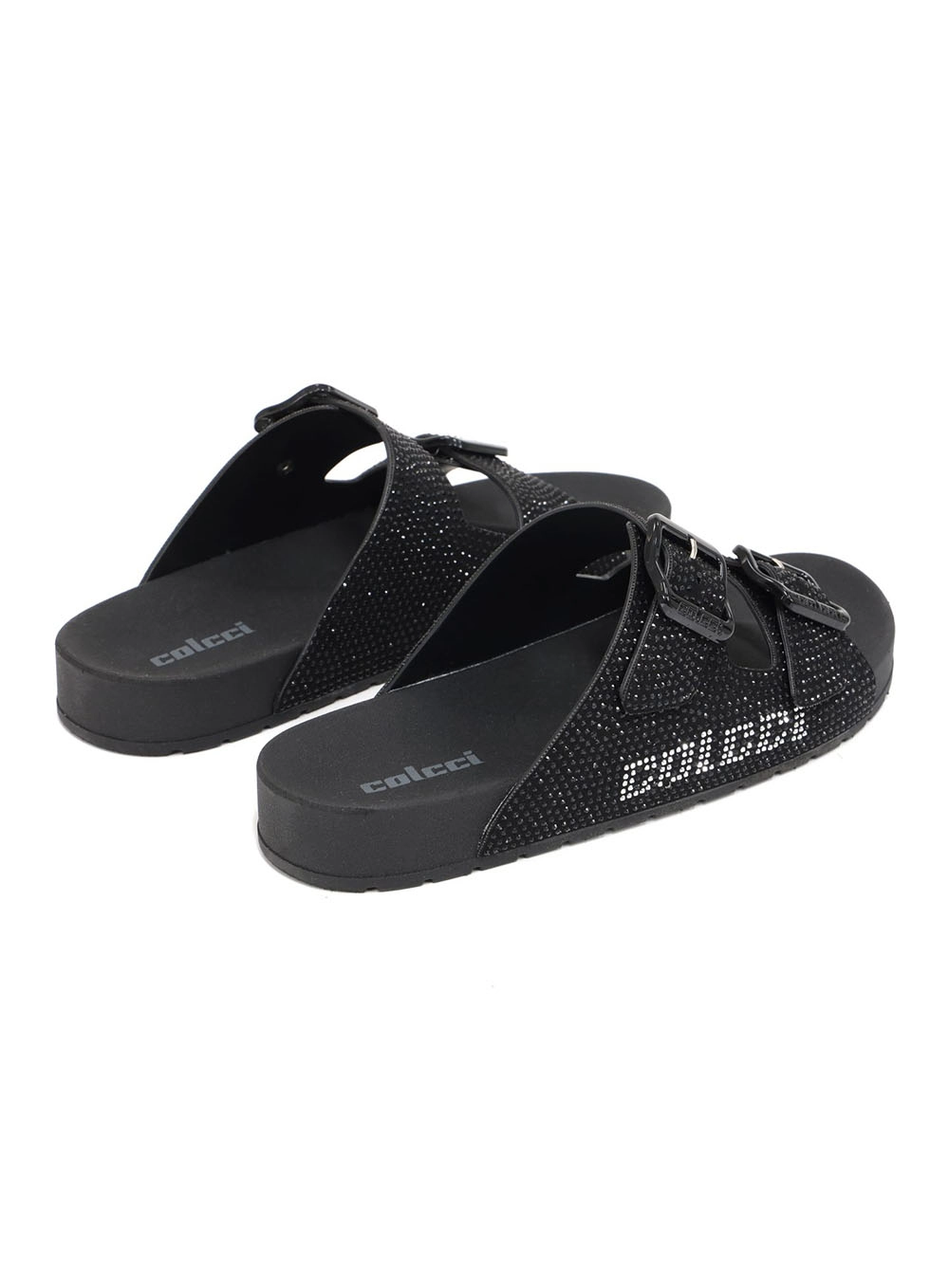 Sandália Vanessa Colcci Shine Letter Preto