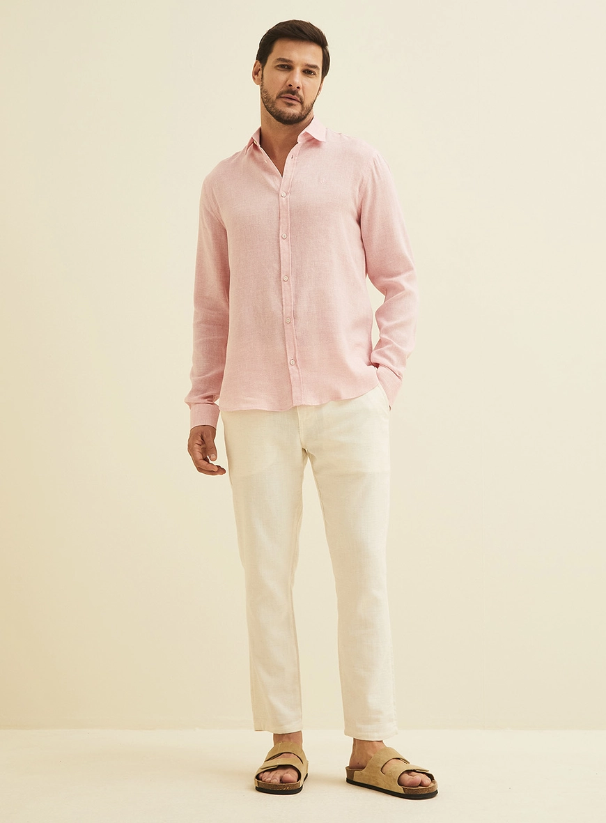 Camisa Linho St Barths Rosa 1