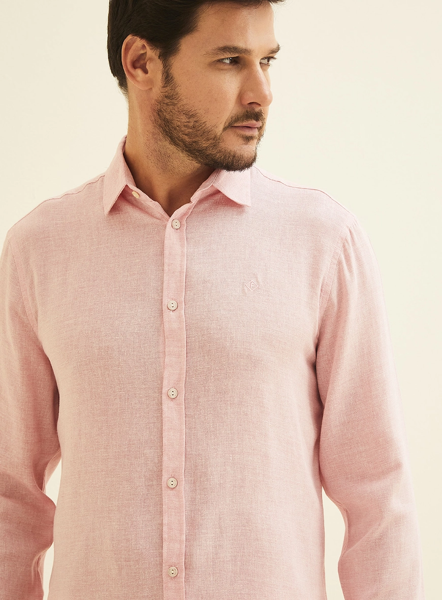 Camisa Linho St Barths Rosa 3