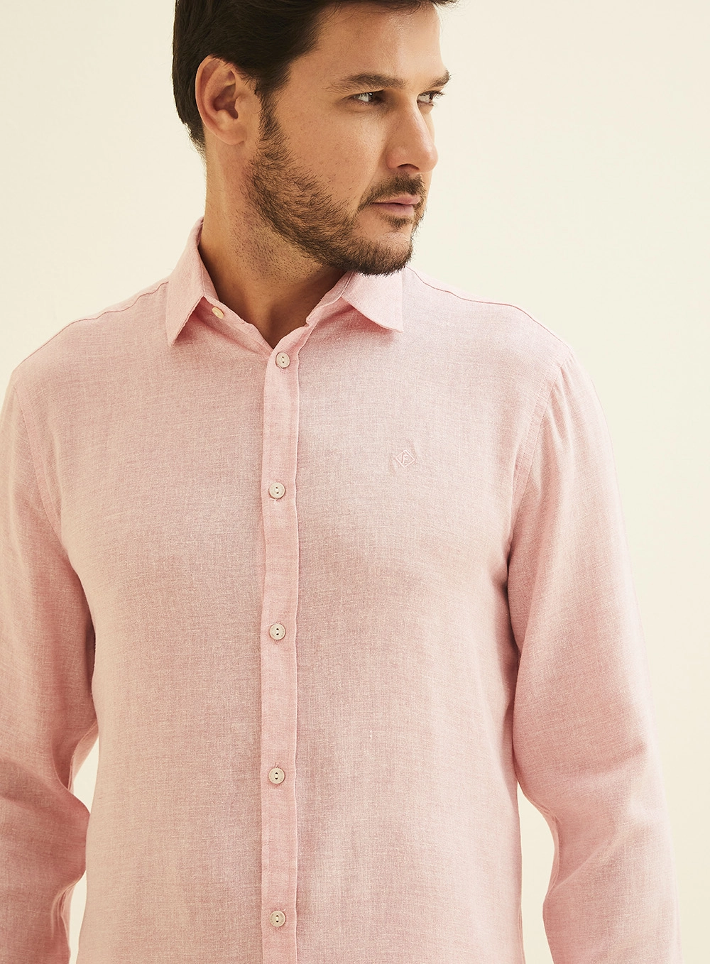 Camisa Linho St Barths Rosa 3