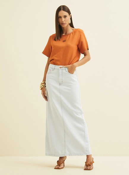 Blusa Solta Em Linho