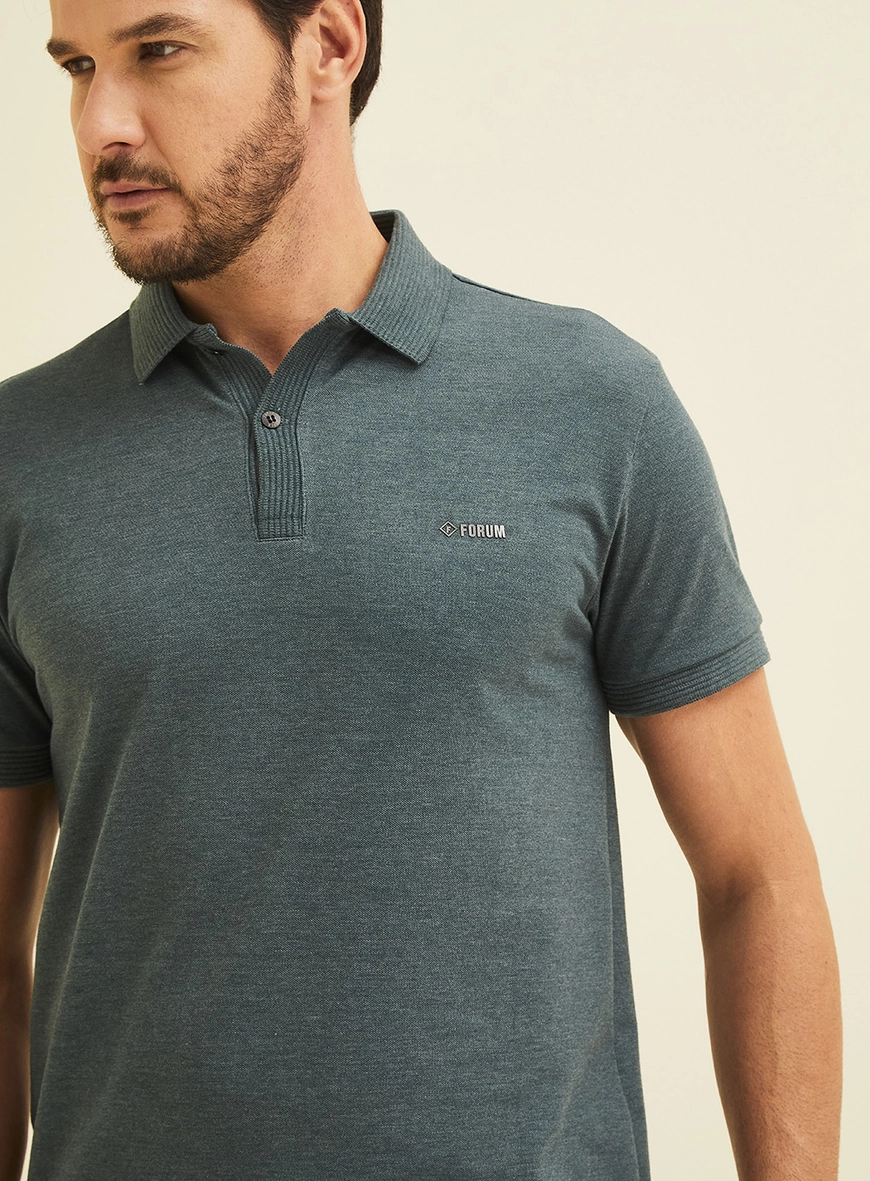Polo Manga Curta Masculina Verde
