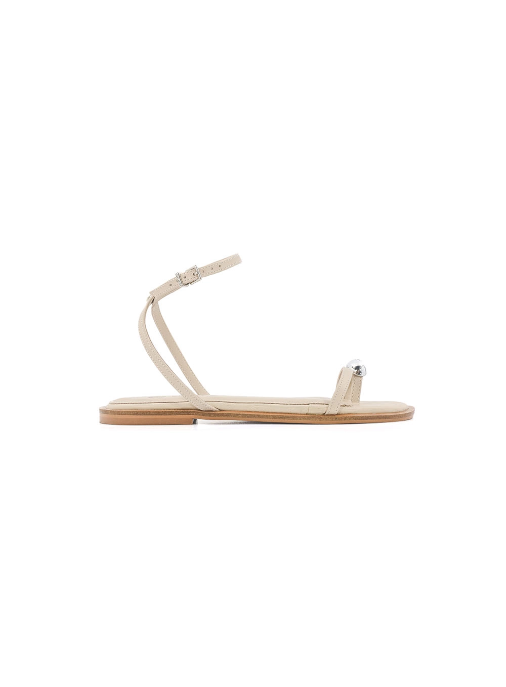 Rasteira Colcci Metal Duplo C Bege