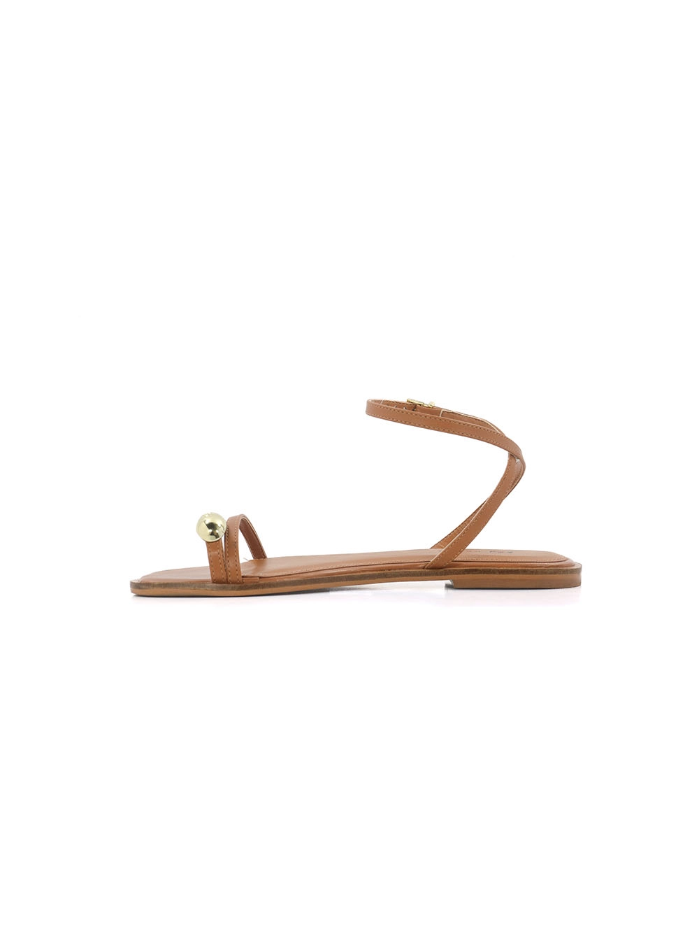 Rasteira Colcci Metal Duplo C Marrom Evermore
