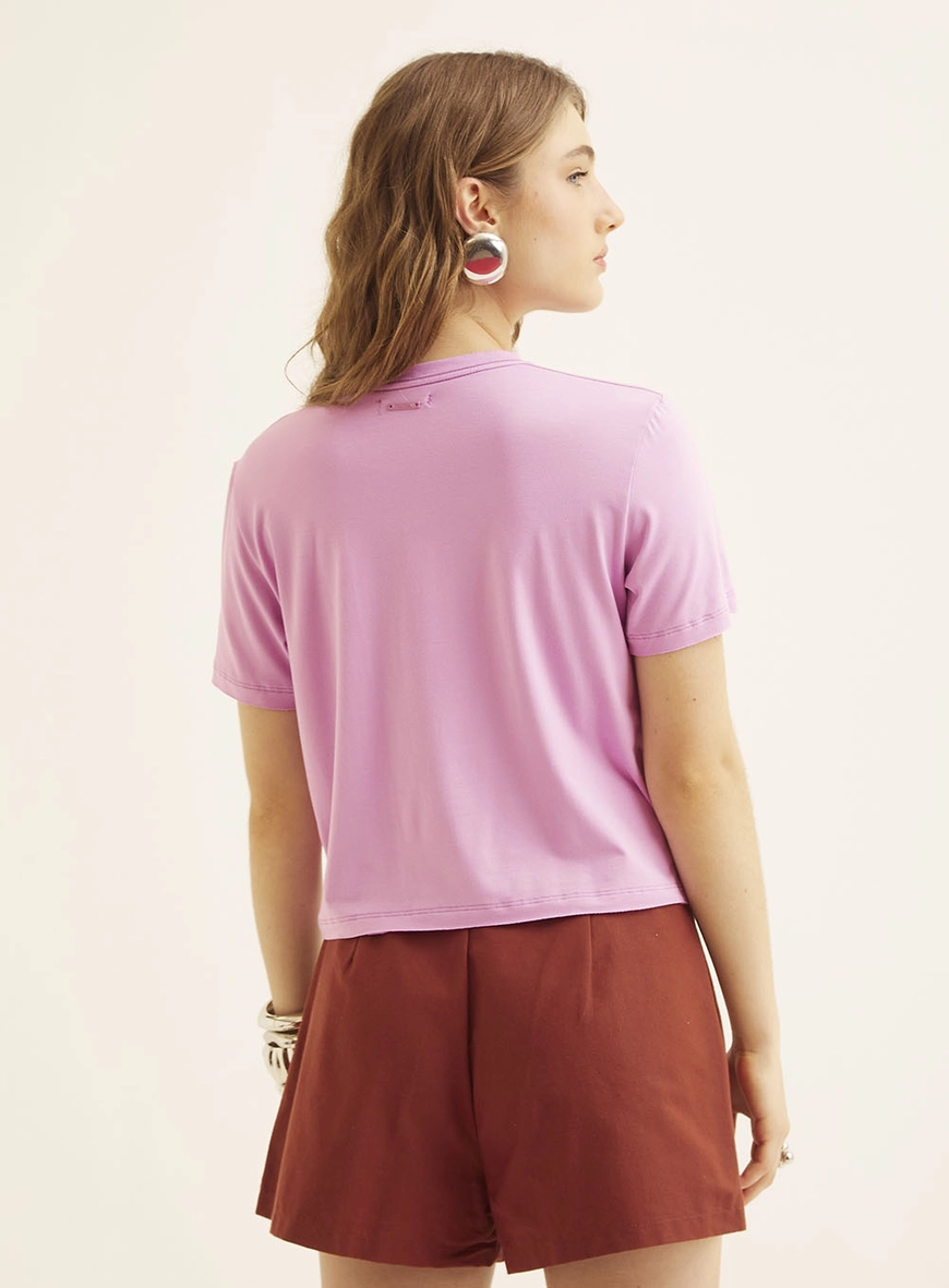 Comiseta Comfort Com Estampa Roxo 4