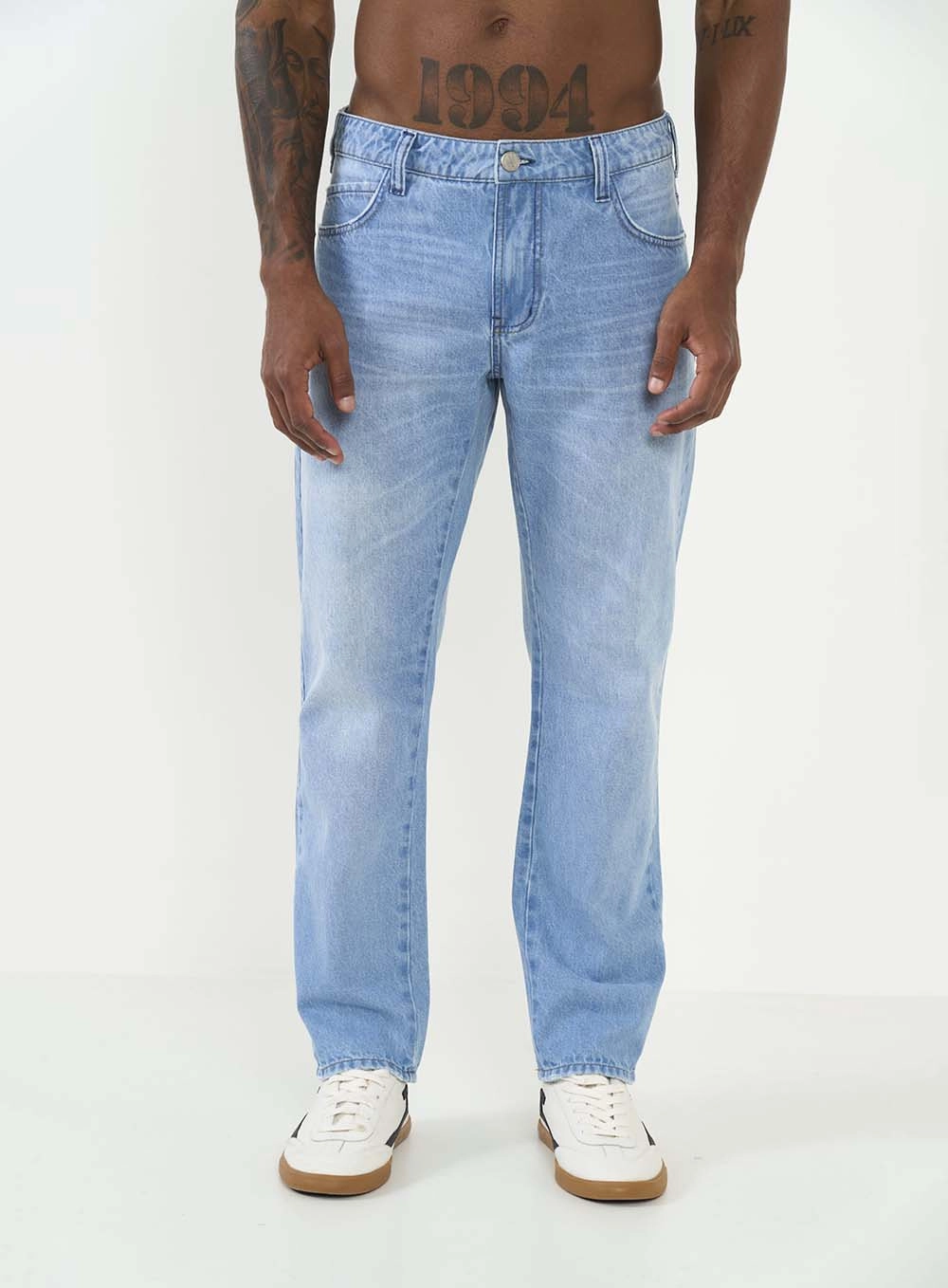 Calça Jeans Masculina Reta Índigo