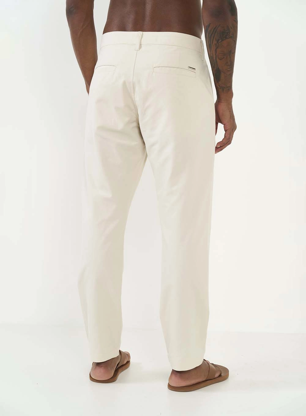 Calça Masculina Alfaiataria New Chino Bege