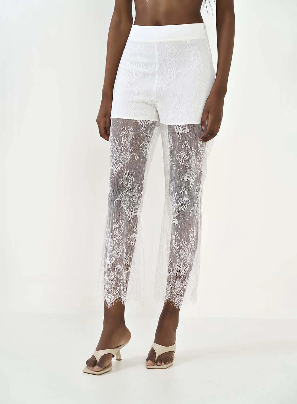 Calça Feminina Joana De Renda Off Shell