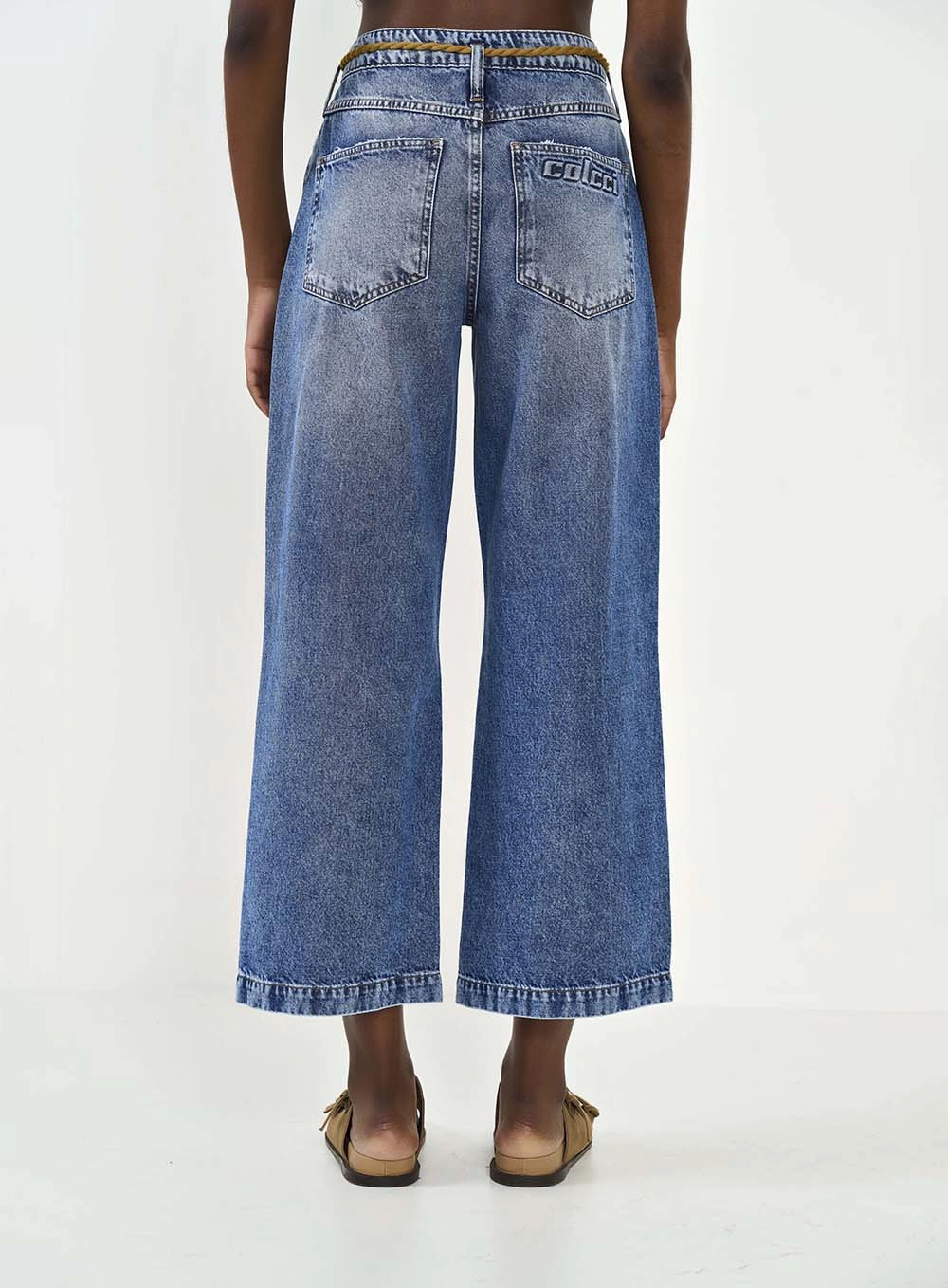 Calça Jeans Feminina Juliette Com Cordão Índigo