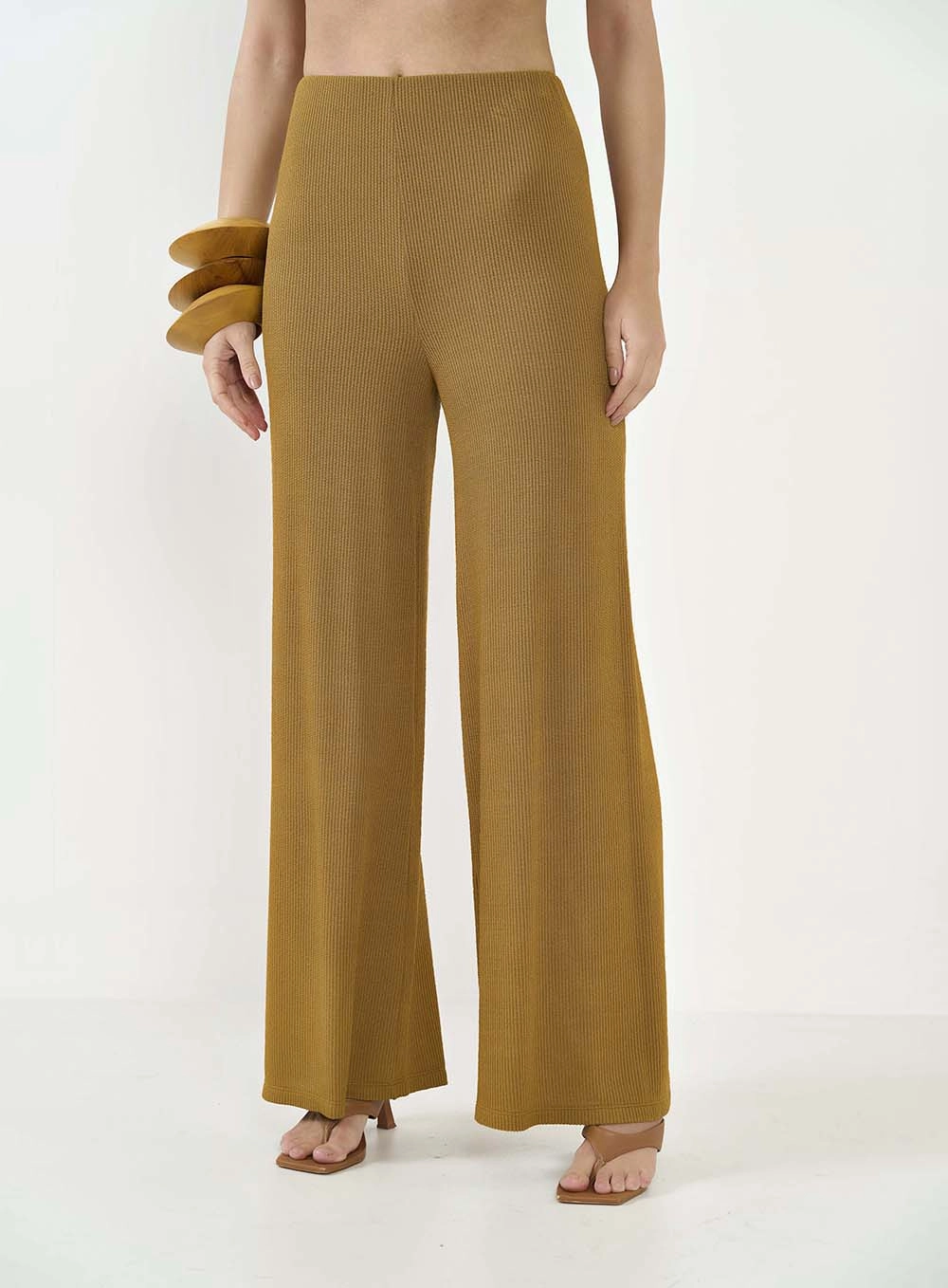 Calça Feminina Joana Texturizada Marrom Ebbela