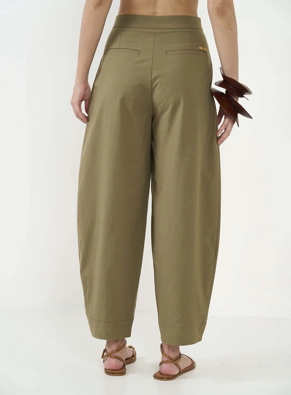 Calça Feminina Alfaiataria Joana Barril Bege Misk