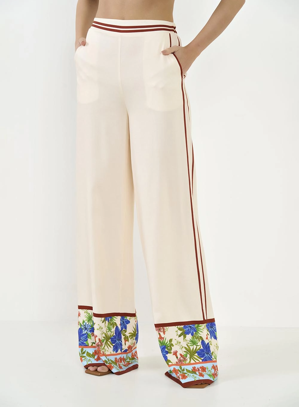 Calça Feminina Pantalona Joana Bege