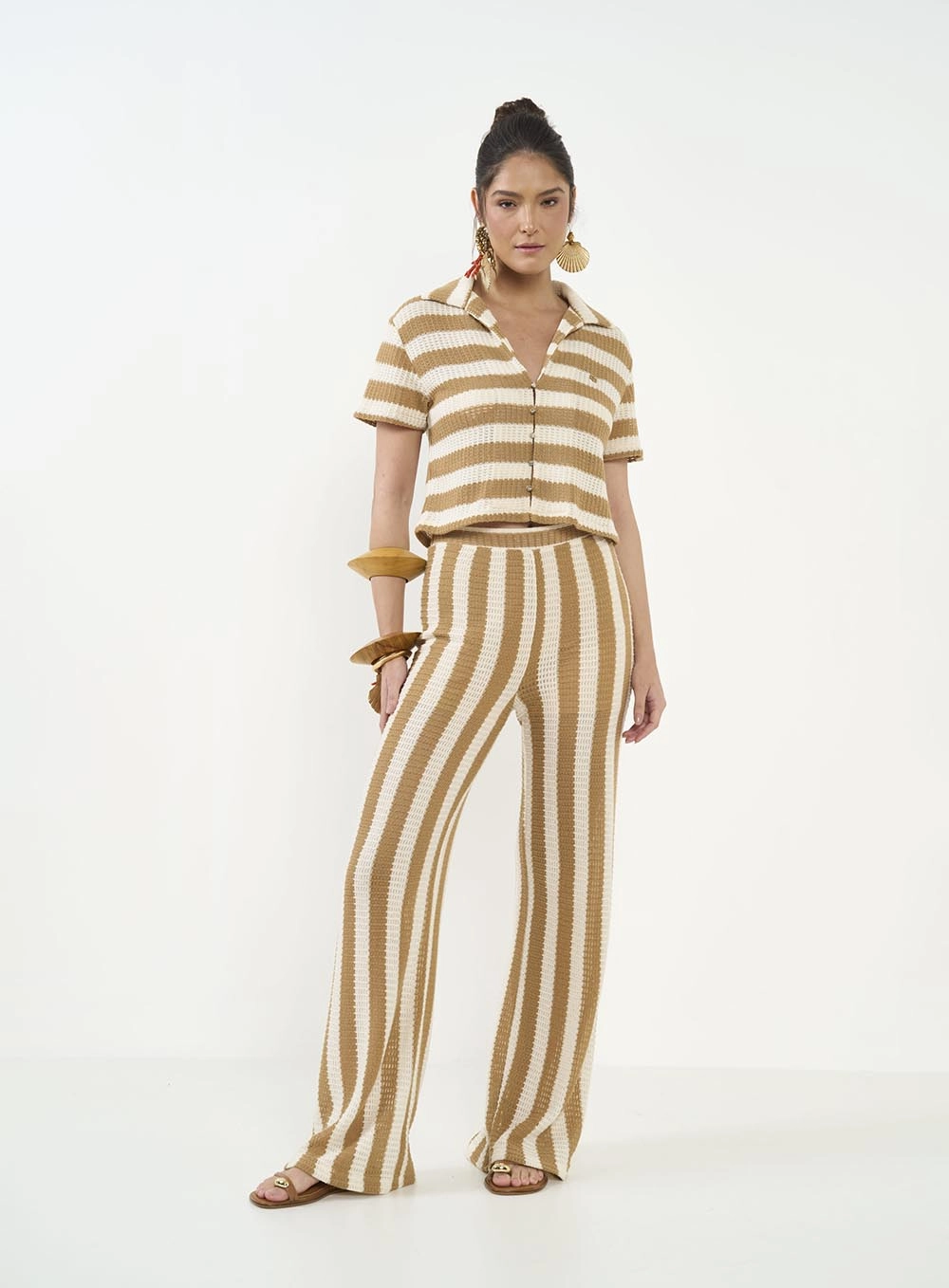 Calça Feminina Joana Listrada Estampados