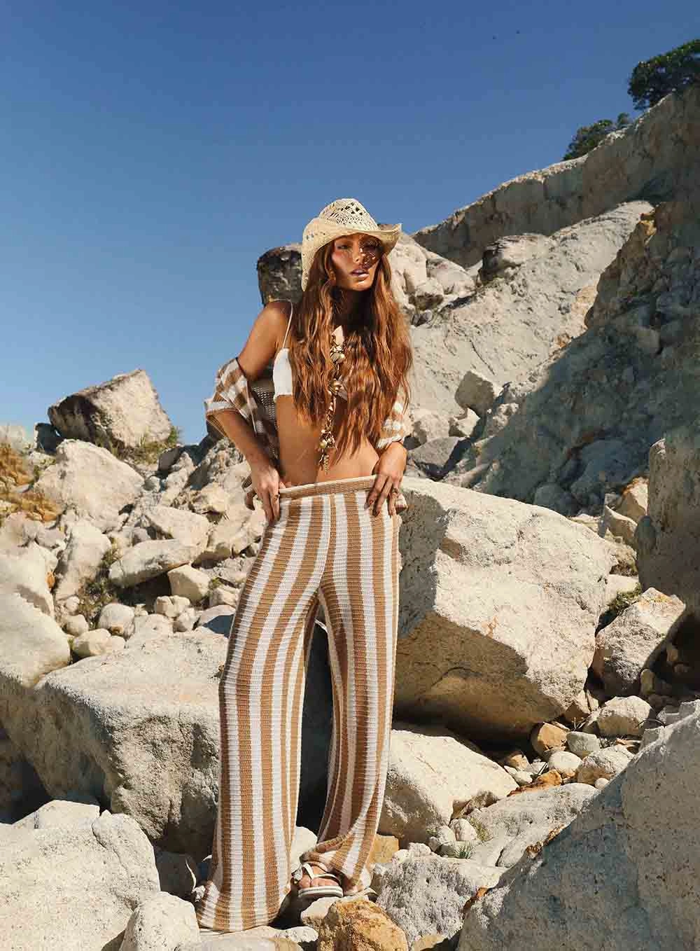 Calça Feminina Joana Listrada Estampados